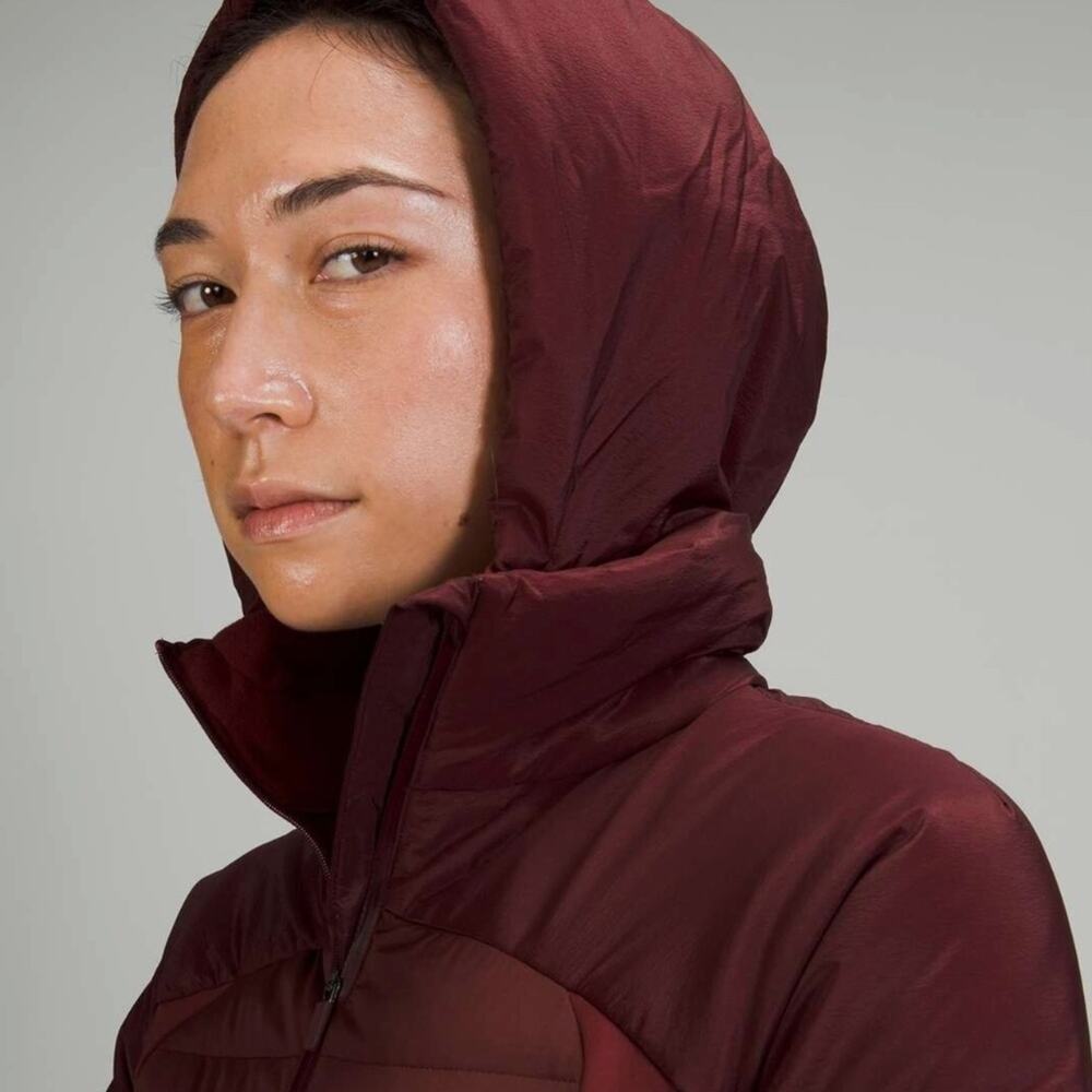 Lululemon Down for It All JacketRed Merlot (Maroon) Size 10 - Picture 9 of 9